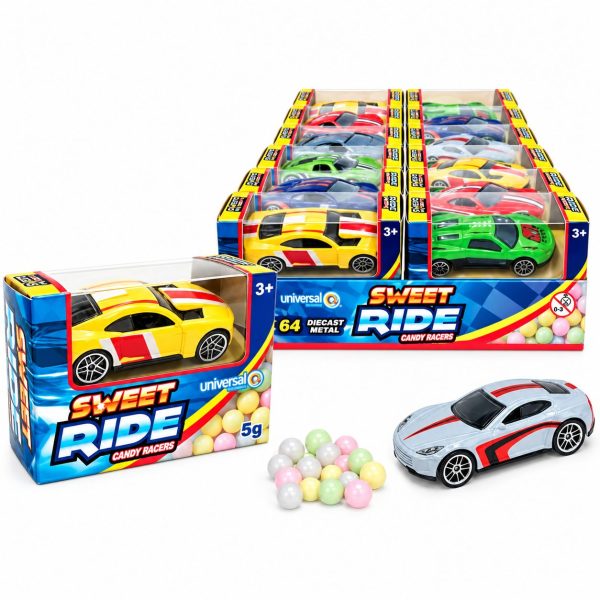Sweet Ride Diecast Metal Car window Box with Candy 5g