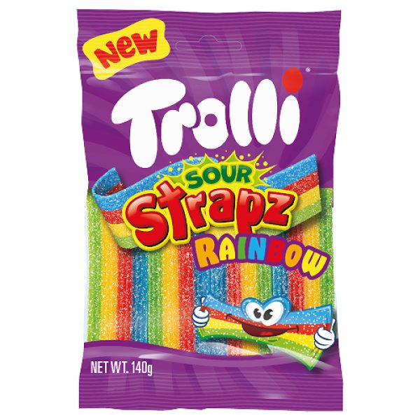 Trolli Sour Strapz Rainbow 140g