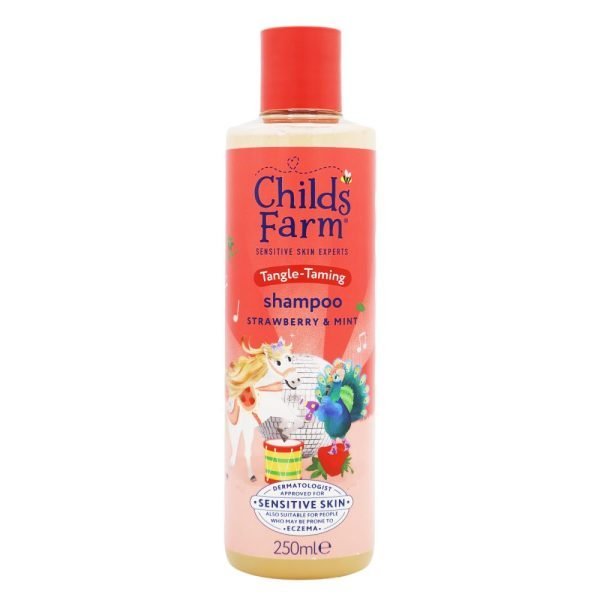 Childs Farm 250ml Shampoo Sensitive Skin Experts Tangle Taming Strawberry And Mint