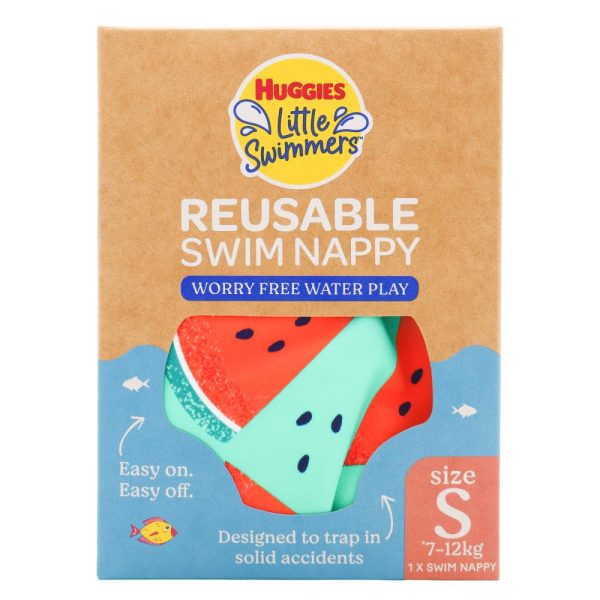 Huggies PK1 Swim Nappy Reusable Little Swimmers Size Small 7-12Kg